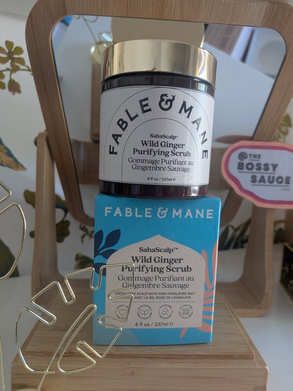 🌸 FABLE & MANE SahaScalp Wild Ginger Purifying Scrub Shampoo NIB
